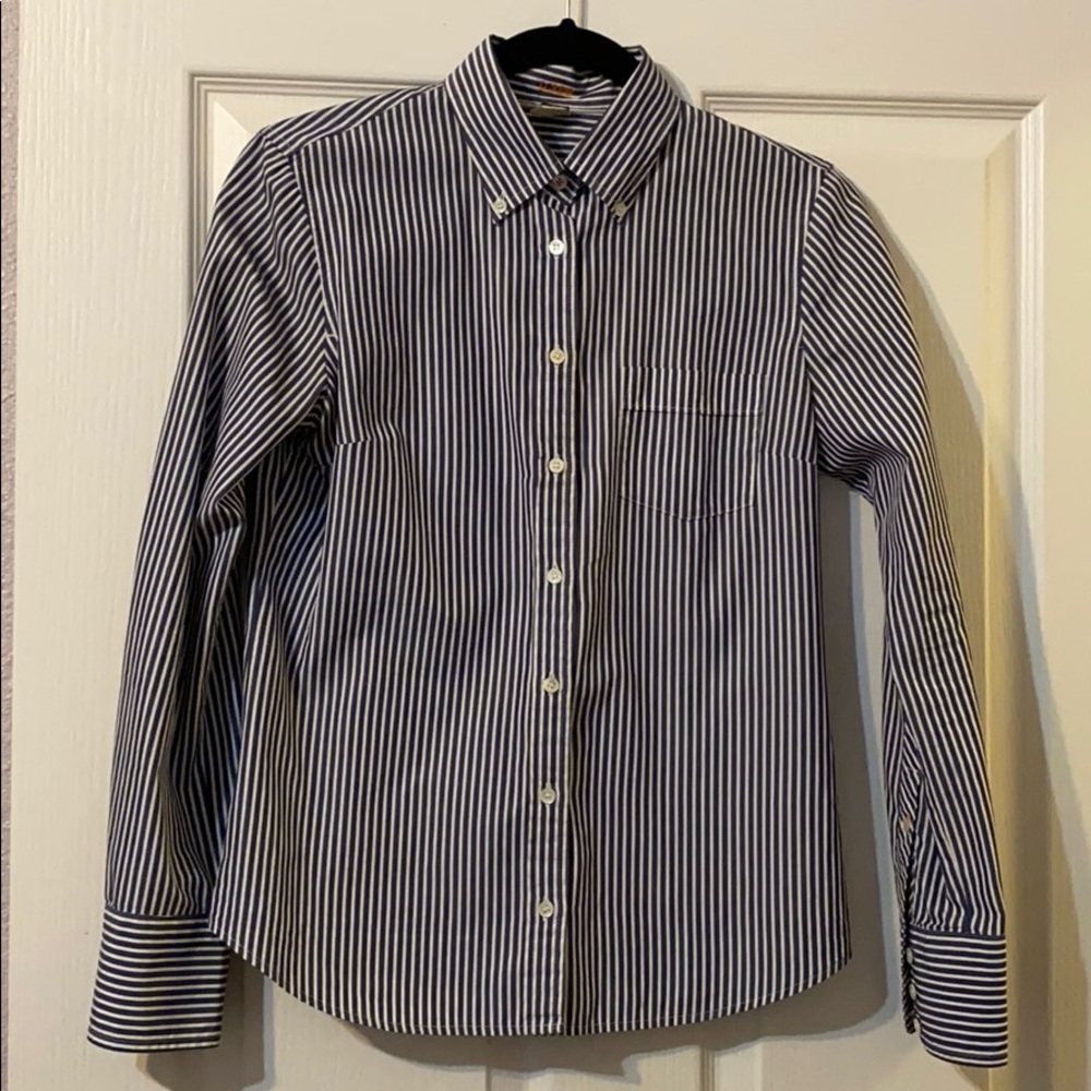 Striped J Crew long sleeve shirt